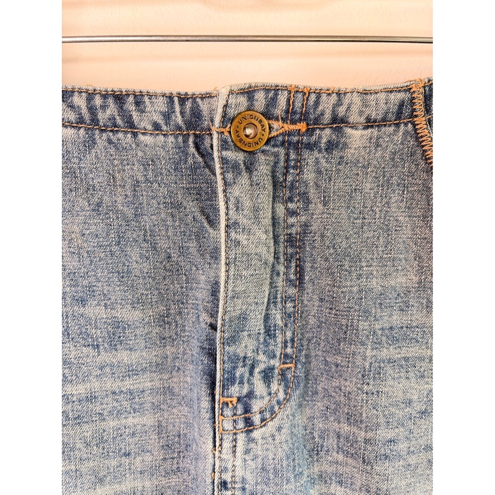 Vintage 90's Y2K Denim Maxi Skirt Lace Up Union Bay Size Medium - Picture 3 of 9